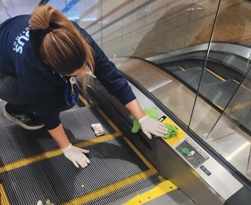 Airport Moving Walkway and Elevator Cleaning